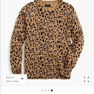 Jcrew cheetah cashmere small NWOT